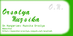 orsolya muzsika business card